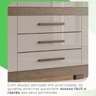 Guarda-roupa 10 Portas 3 Gavetas Parma Premium Ipê/off White