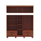 Guarda Roupa 10 Portas 4 Gavetas Com Espelho Cobre Imbuia 126