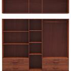 Guarda Roupa 10 Portas 4 Gavetas Com Espelho Cobre Imbuia 126