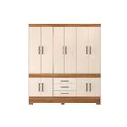 Guarda Roupa 10 Portas  E 3 Gavetas New Murano Amêndola/off W