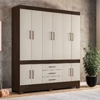 Guarda Roupa 10 Portas Berlim Ébano/off White