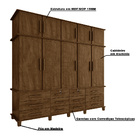 Guarda Roupa 10 Portas E 12 Gavetas Nicolau Malbec G37 - Gran