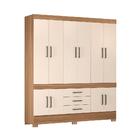 Guarda Roupa 10 Portas E 3 Gavetas 1.92m Amendola Off White N