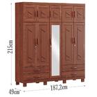 Guarda Roupa 10 Pt Com Espelho 1264 Cobre Mdf/madeira Maciça