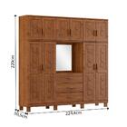 Guarda Roupa 10p 3g Com Aplique Capela 225 Cm 1278 Milani Sto