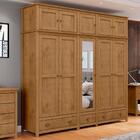 Guarda Roupa 10p 3g Espelho Madeira Maciça 220 Cm 9139 Milani