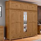 Guarda Roupa 10p 3g Espelho Madeira Maciça 220 Cm 9139 Milani