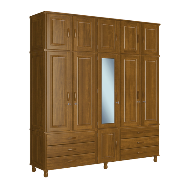 Guarda-roupa 11 Portas Texas Evidence Mpo - Imbuia Brilho