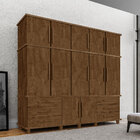 Guarda Roupa 12 Portas 6 Gavetas E Sapateira Hawking Malbec G
