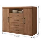 Guarda Roupa 13 Portas E Cômoda Noruega Jatobá Areia