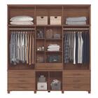 Guarda Roupa 13 Portas E Cômoda Noruega Jatobá Areia