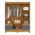 Guarda Roupa 165 Cm 6 Portas 2 Gavetas Casal Com Espelho Frei