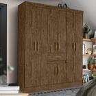 Guarda Roupa 165 Cm 8 Portas 1 Gaveta Casal Castanho Wood Pil