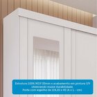 Guarda-roupa 183cm 2 Portas De Correr Com Espelho E Pés 100%