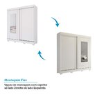 Guarda-roupa 183cm 2 Portas De Correr Com Espelho E Pés 100%