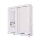 Guarda-roupa 183cm 2 Portas De Correr Com Espelho E Pés 100%