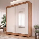 Guarda-roupa 183cm 2 Portas De Correr Com Espelho E Pés 100%