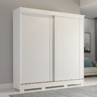 Guarda-roupa 183cm 2 Portas De Correr Com Pés 100% Mdf Bonito