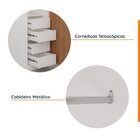 Guarda Roupa 1 Porta 4 Gavetas 1 Cabideiro Hera Cabecasa Made