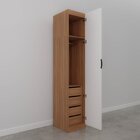 Guarda Roupa 1 Porta 4 Gavetas 1 Cabideiro Hera Cabecasa Made