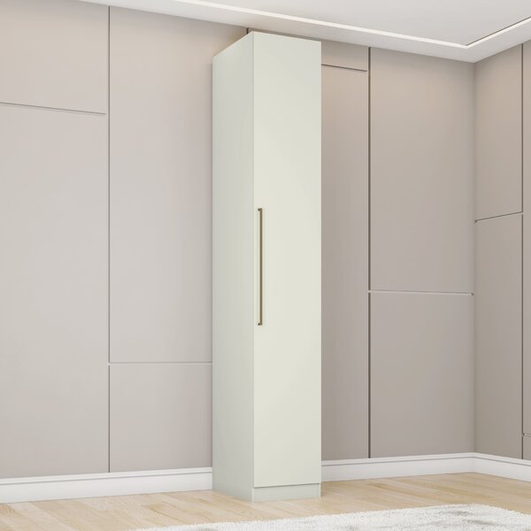 Guarda Roupa 1 Porta  E 6 Prateleiras Seletto Areia Hp