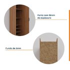 Guarda Roupa 1 Porta Com 6 Prateleiras Hera Cabecasa Madeirao