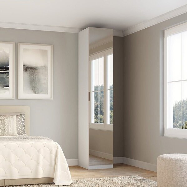 Guarda-roupa 1 Porta Com Espelho Altezza Branco