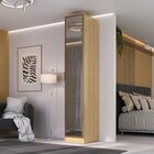 Guarda-roupa 1 Porta Reflecta Ravi Olmo Italiano