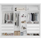 Guarda-roupa 1 Portas Espelhada Mdf 6 Gavetas - Bergamo-branc