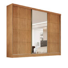 Guarda-roupa 1 Portas Espelhada Mdf 6 Gavetas - Bergamo-natur