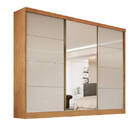 Guarda-roupa 1 Portas Espelhada Mdf 6 Gavetas - Bergamo-natur