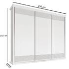 Guarda Roupa 250cm 3 Portas Deslizante Sem Espelho 4 Gavetas