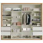 Guarda-roupa 267cm 2 Portas De Correr Com Espelho  Freijó/off