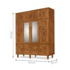 Guarda-roupa 2 Gavetas 10 Portas Com Espelho Derby Imbuia