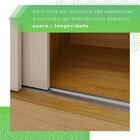 Guarda-roupa 2 Gavetas 3 Portas De Correr Com Espelho Com Pés