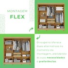 Guarda-roupa 2 Gavetas 3 Portas De Correr Com Pés Porto Cinam