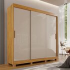 Guarda-roupa 2 Gavetas 3 Portas De Correr Com Pés Porto Cinam