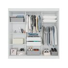 Guarda-roupa 2 Gavetas 3 Portas De Correr Porto Branco