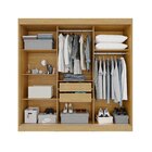 Guarda-roupa 2 Gavetas 3 Portas De Correr Porto Cinamomo