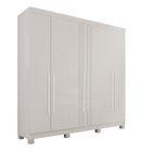 Guarda-roupa 2 Gavetas 6 Portas Com Pés Lisboa Branco