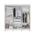 Guarda-roupa 2 Gavetas 6 Portas Com Pés Lisboa Branco