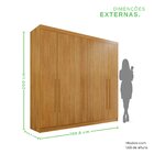 Guarda-roupa 2 Gavetas 6 Portas Lisboa Cinamomo