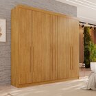 Guarda-roupa 2 Gavetas 6 Portas Lisboa Cinamomo