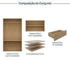 Guarda-roupa 2 Módulos 2 Gavetas Frame Cabecasa Madeiraorigin