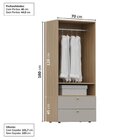 Guarda-roupa 2 Módulos 2 Gavetas Frame Cabecasa Madeiraorigin