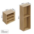 Guarda-roupa 2 Módulos 3 Prateleiras 3 Gavetas Frame Cabecasa