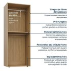 Guarda-roupa 2 Módulos 3 Prateleiras 3 Gavetas Frame Cabecasa