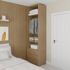 Guarda-roupa 2 Módulos 3 Prateleiras 3 Gavetas Frame Cabecasa