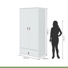 Guarda Roupa 2 Portas 1 Gaveta 208x100cm Valencia Móveis Lopa