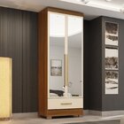 Guarda-roupa 2 Portas 1 Gaveta Com Espelhos Smart Plus Espres